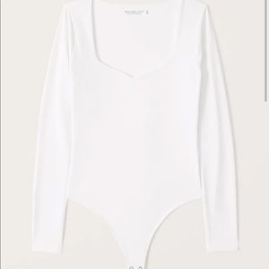 Abercrombie & Fitch Long Sleeve Bodysuit - Small - White